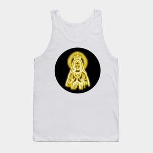 Gold Neon Blessed Virgin Mary Tank Top